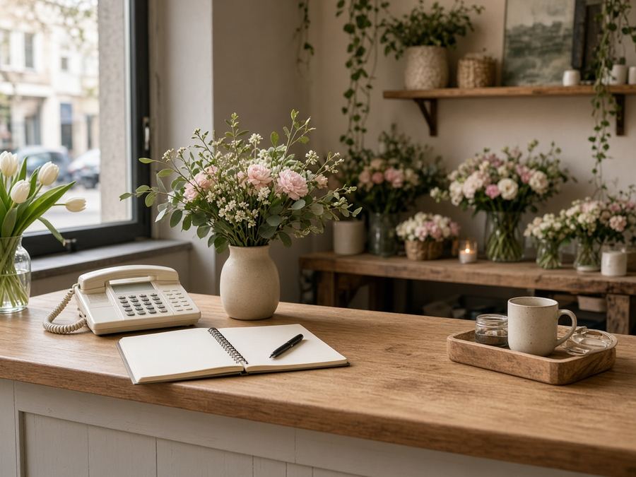Contact desk at Florals Frozen Ridge in Cologne